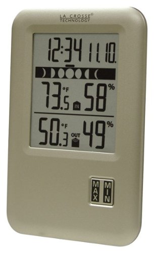  La Crosse Technology - Wireless Weather Station with Moon Phase - White
