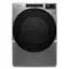 Front. Whirlpool - 7.4 Cu. Ft. Stackable Electric Dryer with Wrinkle Shield - Chrome Shadow.