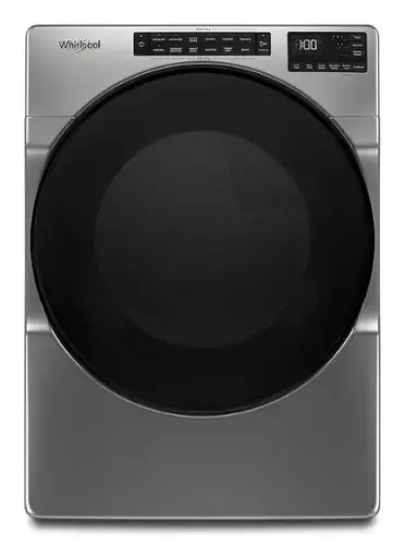 Front. Whirlpool - 7.4 Cu. Ft. Stackable Gas Dryer with Wrinkle Shield - Chrome Shadow.