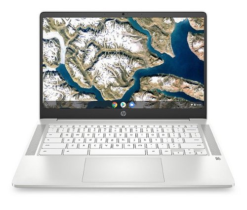 HP - 14" Chromebook  - Intel Celeron N4120 - 4GB Memory - 64GB eMMC - Ceramic white