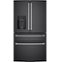 Café - 22.3 Cu. Ft. 4-Door French Door Counter-Depth Smart Refrigerator with Convertible Drawer with Soft Freeze - Matte Black-Front_Standard
