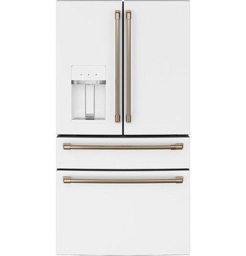 

Café - 22.3 Cu. Ft. Counter-Depth 4-Drawer French-Door Refrigerator, Customizable - Matte White