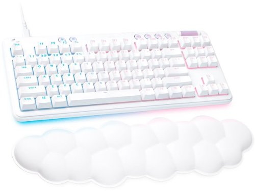 Logitech - G713 Aurora Collection TKL Wired Mechanical Clicky Switch Gaming Keyboard for PC/Mac with Palm Rest Included - White Mist