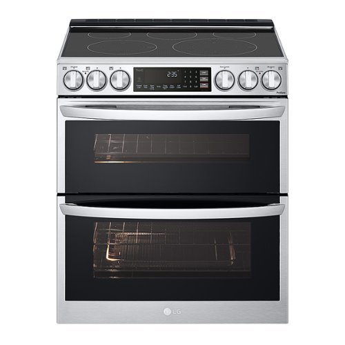 

LG - 7.3 Cu. Ft. Smart Slide-In Double Oven Electric True Convection Range with EasyClean and InstaView - Stainless Steel