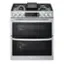 Front. LG - 6.9 Cu. Ft. Slide-In Double Oven Gas True Convection Range with EasyClean and InstaView - PrintProof Stainless Steel.