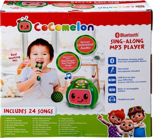 eKids Cocomelon Bluetooth Sing Along Music Player - Green BUY ONLINE