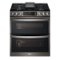 LG - 6.9 Cu. Ft. Smart Slide-In Double Oven Gas True Convection Range with EasyClean and InstaView - Black Stainless Steel-Front_Standard
