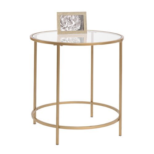 

Sauder - International Lux Round Side Table - Gold/Clear