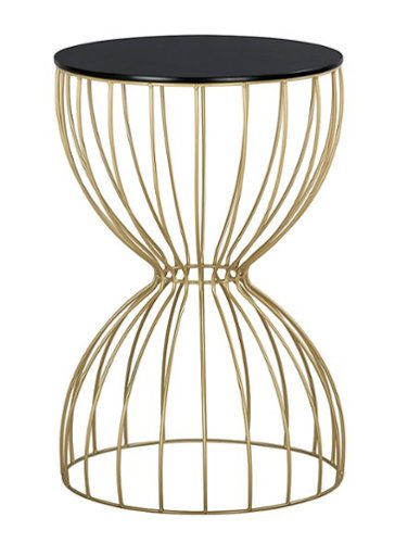 Elle Decor - Cami Side Table - Black and Gold