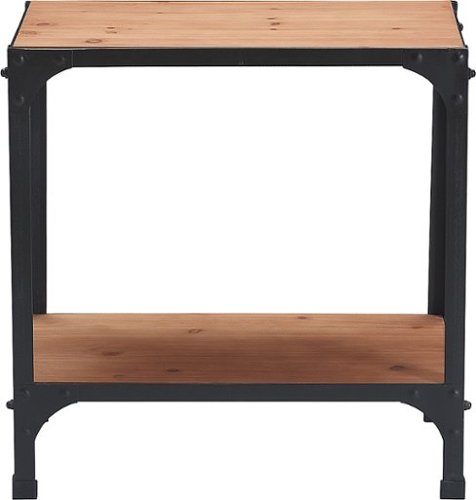 

Serta - Overland Side Table - Wood and Black Metal