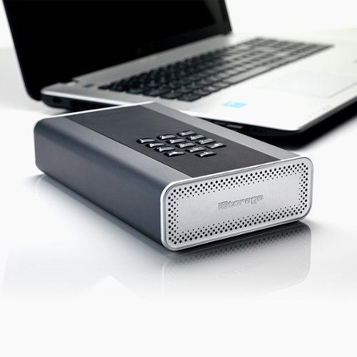 iStorage diskAshur DT² 10TB External USB 3.2 Gen 1 Portable Secure Hard Drive with Hardware Encryption - Black WORLDWIDE DELIVERY