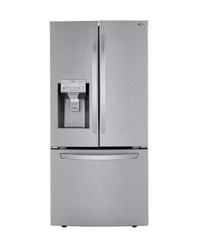 LG - 24.5 Cu. Ft. French Door Smart Refrigerator with Slim SpacePlus Ice - Stainless steel