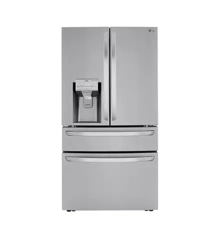 Front. LG - 29.5 Cu. Ft. 4-Door French Door Smart Refrigerator with Craft Ice - Stainless Steel.