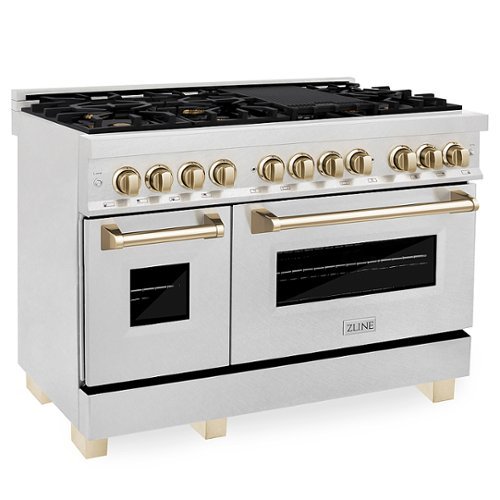 ZLINE - 48" 6.0 cu. ft. Dual Fuel Range with Gas Stove and Electric Oven, Fingerprint Resistant - Stainless Steel