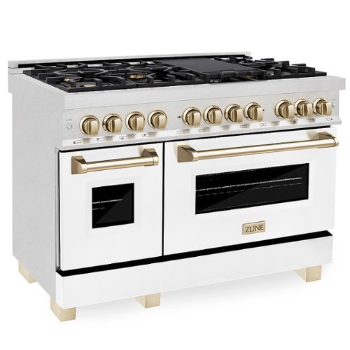 ZLINE - 48" 6.0 cu. ft. Dual Fuel Range with Gas Stove and Electric Oven in Fingerprint Resistant Stainless Steel - Multicolor