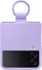 Samsung - Silicone Cover with Ring for Galaxy Z Flip4 - Lavender-Front_Standard