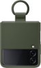 Samsung - Silicone Cover with Ring for Galaxy Z Flip4 - Green-Front_Standard