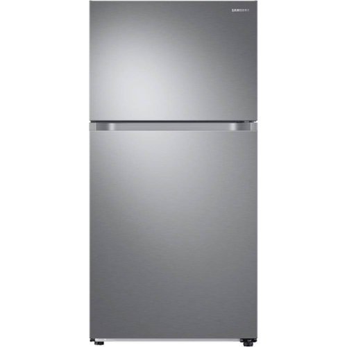 Samsung - Geek Squad Certified Refurbished 21.1 Cu. Ft. Top-Freezer Refrigerator with  FlexZone and Ice Maker - Stainless steel