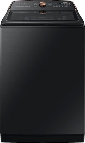 Samsung - Geek Squad Certified Refurbished 5.5 cu. ft. Extra-Large Capacity Smart Top Load Washer with Auto Dispense System - Brushed black
