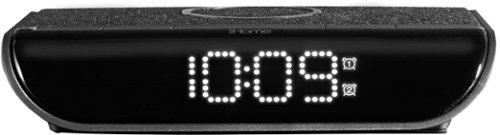 iHome POWERVALET 2 in 1 Wireless Charger Clock - Black WORLDWIDE DELIVERY