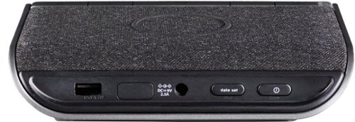 iHome POWERVALET 2 in 1 Wireless Charger Clock - Black GLOBAL SHIPPING