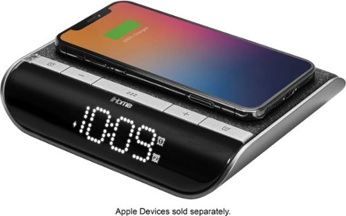 iHome POWERVALET 2 in 1 Wireless Charger Clock - Black HOW TO BUY