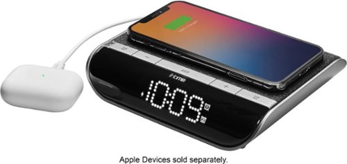 iHome POWERVALET 2 in 1 Wireless Charger Clock - Black WHERE TO BUY