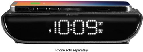 iHome POWERVALET 2 in 1 Wireless Charger Clock - Black BUY IN EUROPE