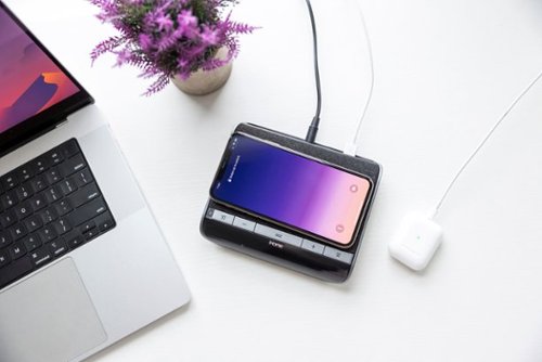 iHome POWERVALET 2 in 1 Wireless Charger Clock - Black BUY IN UAE