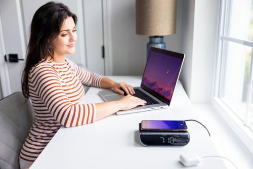 iHome POWERVALET 2 in 1 Wireless Charger Clock - Black BUY IN QATAR