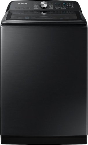 Samsung - Geek Squad Certified Refurbished 5.2 cu. ft. Large Capacity Smart Top Load Washer with Super Speed Wash - Brushed black
