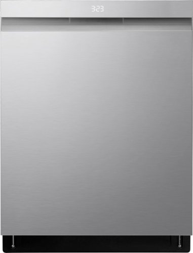 "LG - 24"" Top Control Smart Built-In Stainless Steel Tub Dishwasher with 3rd Rack, QuadWash Pro and 42dba - Stainless Steel"