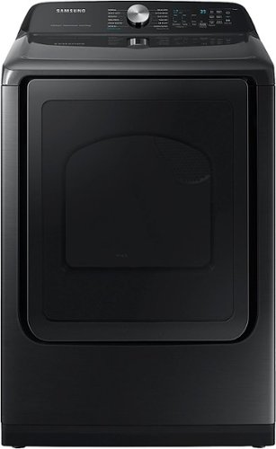 Samsung - OBX 7.4 cu. ft. Smart Electric Dryer with Steam Sanitize+ - Brushed Black-Front_Standard 