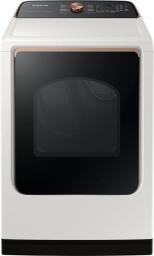 Samsung - Geek Squad Certified Refurbished 7.4 cu. ft. Smart Gas Dryer with Steam Sanitize+ - Ivory