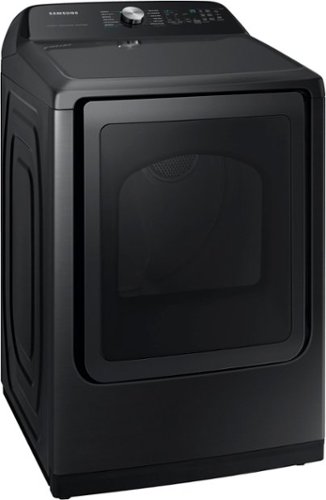 Samsung - Geek Squad Certified Refurbished 7.4 cu. ft. Smart Gas Dryer with Steam Sanitize+ - Brushed black