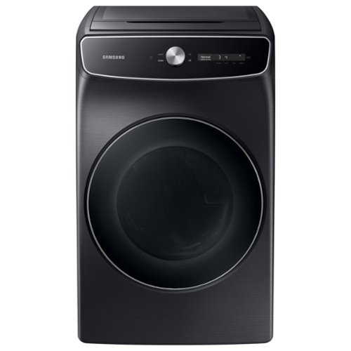Samsung - Geek Squad Certified Refurbished 7.5 cu. ft. Smart Dial Gas Dryer with FlexDry and Super Speed Dry - Brushed black