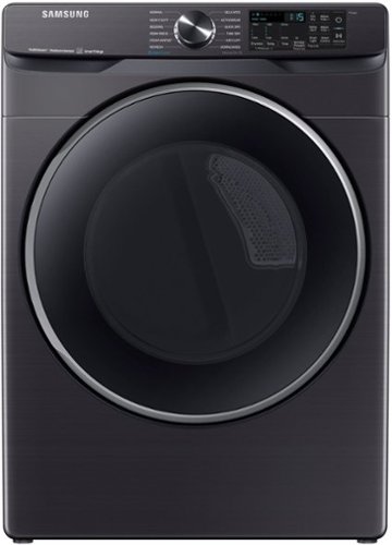 Samsung - Geek Squad Certified Refurbished 7.5 cu. ft. Smart Gas Dryer with Steam Sanitize+ - Brushed black