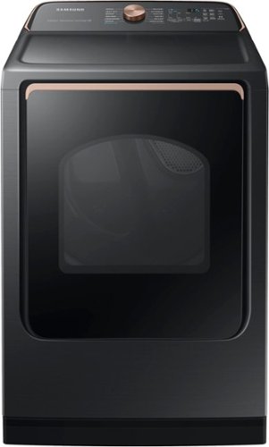 Samsung - Geek Squad Certified Refurbished 7.4 cu. ft. Smart Gas Dryer with Steam Sanitize+ - Brushed black