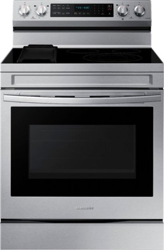 Samsung - Geek Squad Certi Refurb 6.3 cu. ft. Freestanding Electric Convection+ Range with WiFi, No-Preheat Air Fry and Griddle - Stainless steel