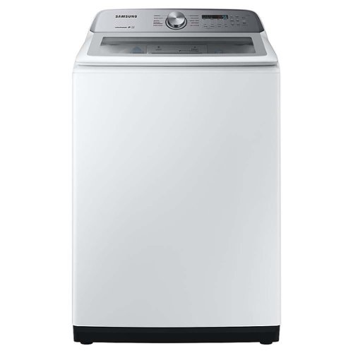 Samsung - Geek Squad Certified Refurbished 4.9 cu. ft. Capacity Top Load Washer with ActiveWave™ Agitator and Active WaterJet - White