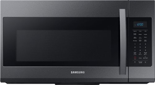 Samsung - Geek Squad Certified Refurbished 1.9 Cu. Ft.  Over-the-Range Microwave with Sensor Cook - Black stainless steel