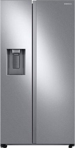 Samsung - Geek Squad Certified Refurbished 22 Cu. Ft. Side-by-Side Counter-Depth Refrigerator - Stainless steel