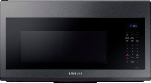 Samsung - Geek Squad Certified Refurbished 1.7 cu. ft. Over-the-Range Convection Microwave with WiFi - Black stainless steel