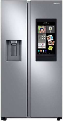 Samsung - Geek Squad Certified Refurbished 26.7 Cu. Ft. Side-by-Side Refrigerator with 21.5" Touch-Screen Family Hub - Stainless steel