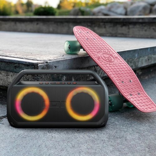 ION Audio Uber Boom Ultra Water Resistant Bluetooth Stereo Boombox with Lights - Black WHERE TO BUY