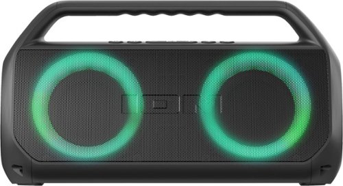 ION Audio Uber Boom Ultra Water Resistant Bluetooth Stereo Boombox with Lights - Black BUY IN EUROPE