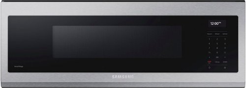 Samsung - Geek Squad Certi Refurb1.1 cu. ft. Smart SLIM Over-the-Range Microwave with 550 CFM Hood Ventilation, WiFi & Voice Cntrl - Stainless steel