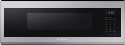 Samsung - Geek Squad Cert Refur 1.1 cu. ft. Smart SLIM Over-the-Range Microwave with 400 CFM Hood Ventilation, WiFi & Voice Cntrl - Stainless steel