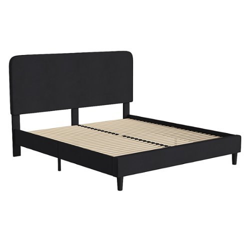 Alamont Home - Addison Upholstered Platform Bed - Charcoal
