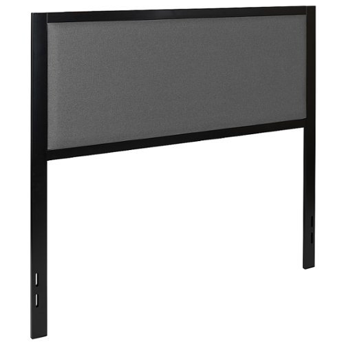 Alamont Home - Melbourne Metal Upholstered Headboard - Modern Headboard - Dark Gray